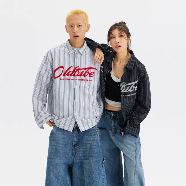 TIRED Letter Print Shirt