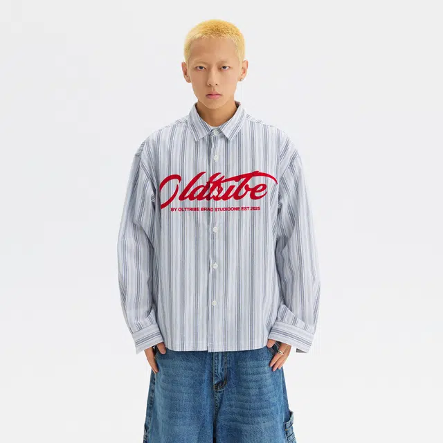 TIRED Letter Print Shirt