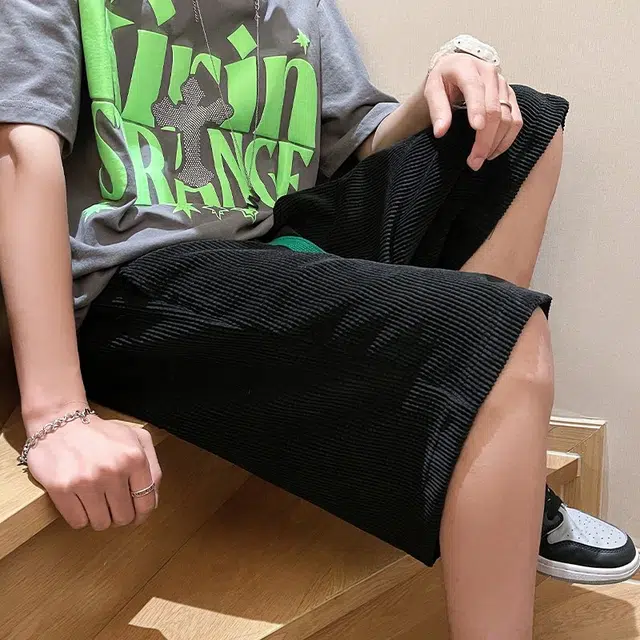 星际者 宽松直筒基础款简约百搭透气五分中腰休闲短裤 男女同款