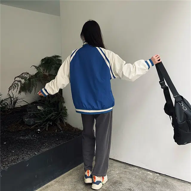星际者 趣味字母印花宽松休闲夹克外套 男女同款