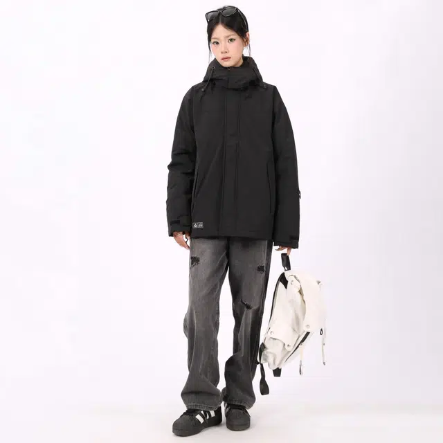 星际者 基础款加厚连帽宽松户外防风防寒保暖外套羽绒服 男女同款