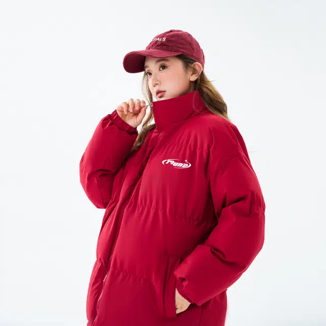 星际者 美式复古学院风加厚保暖撞色格子立领防寒防风防水基础款双头拉链宽松休闲经典面包棉服 男女同款