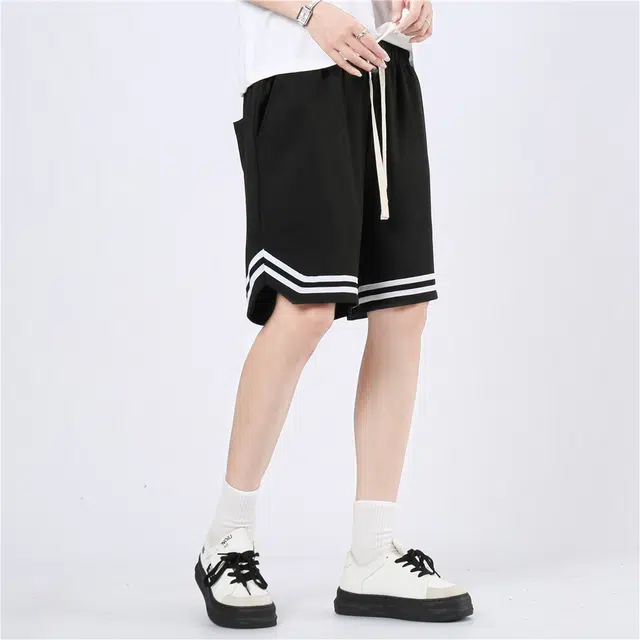 星际者 国潮透气印花舒适百搭运动美式简约五分休闲短裤 男女同款