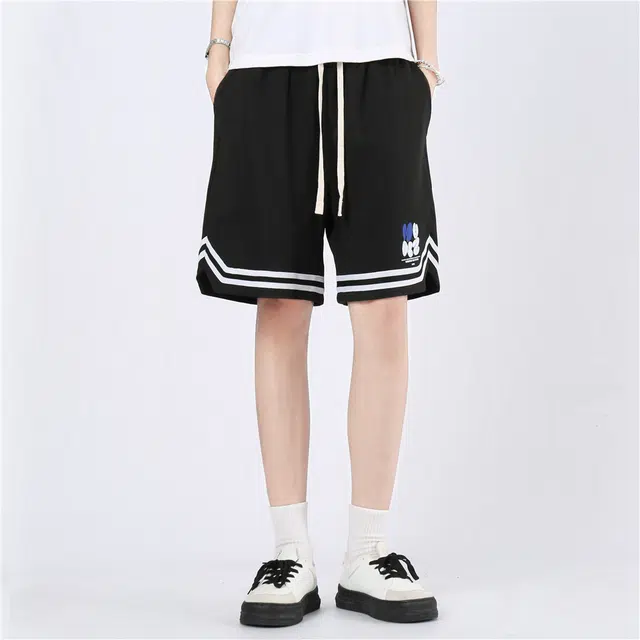 星际者 国潮透气印花舒适百搭运动美式简约五分休闲短裤 男女同款