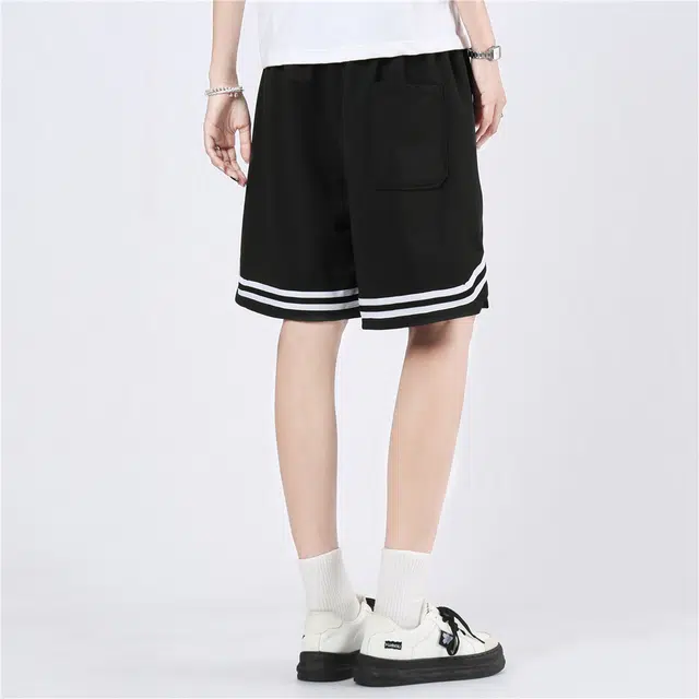 星际者 国潮透气印花舒适百搭运动美式简约五分休闲短裤 男女同款