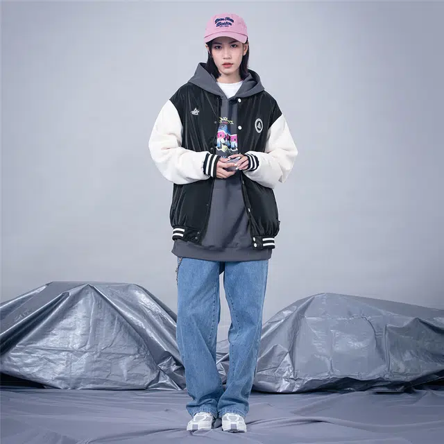 星际者 字母宽松休闲外套棒球服 男女同款