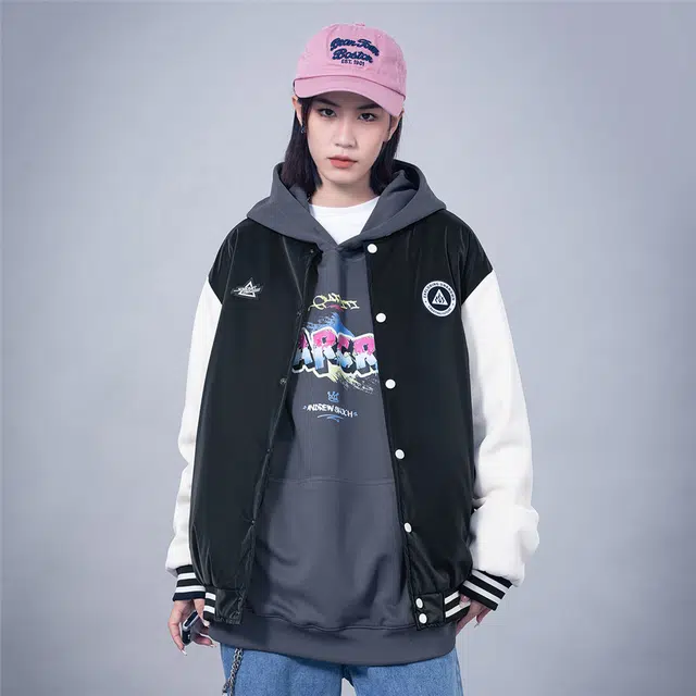 星际者 字母宽松休闲外套棒球服 男女同款