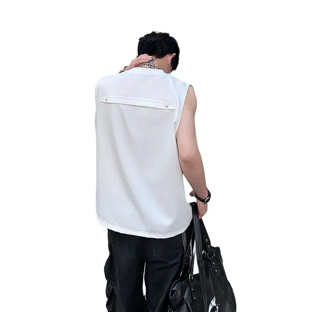星际者 简约设计高级时尚宽松运动休闲背心 男女同款