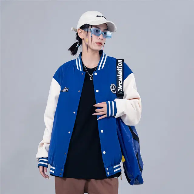 星际者 字母宽松休闲外套棒球服 男女同款