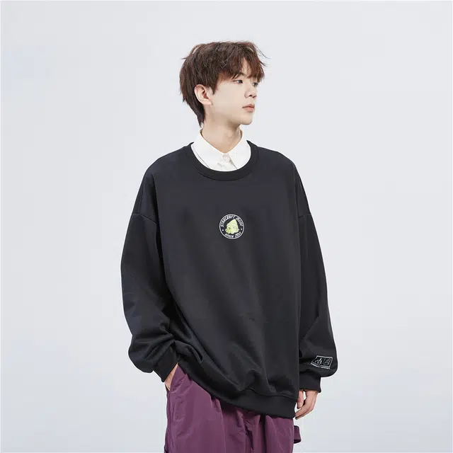 星际者 秋冬季保暖打底衫卡通章鱼图案字母印花卫衣 男女同款 加绒加厚可选
