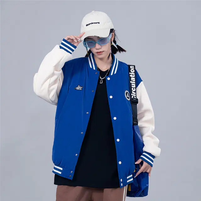 星际者 字母宽松休闲外套棒球服 男女同款