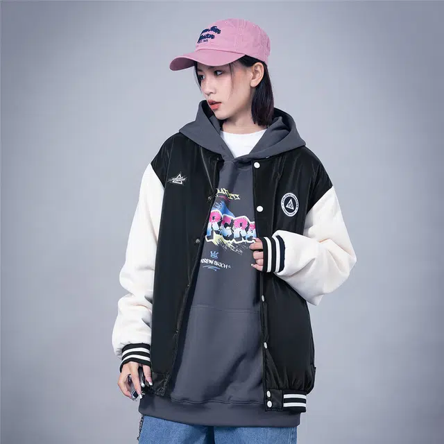 星际者 字母宽松休闲外套棒球服 男女同款