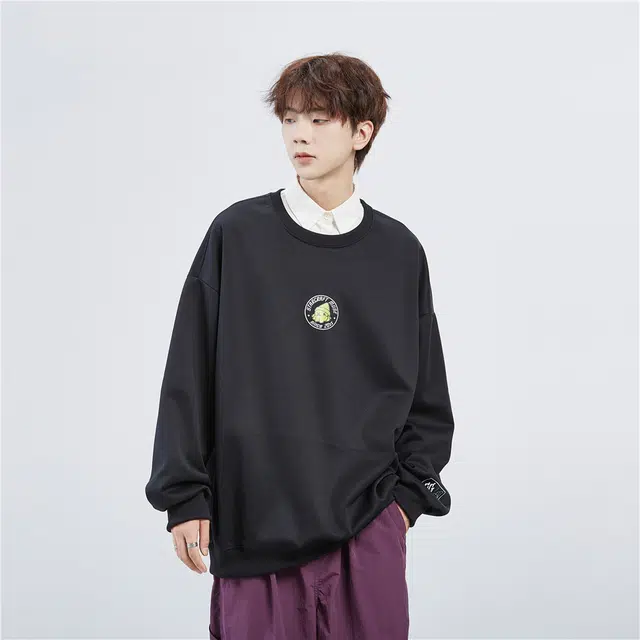 星际者 秋冬季保暖打底衫卡通章鱼图案字母印花卫衣 男女同款 加绒加厚可选