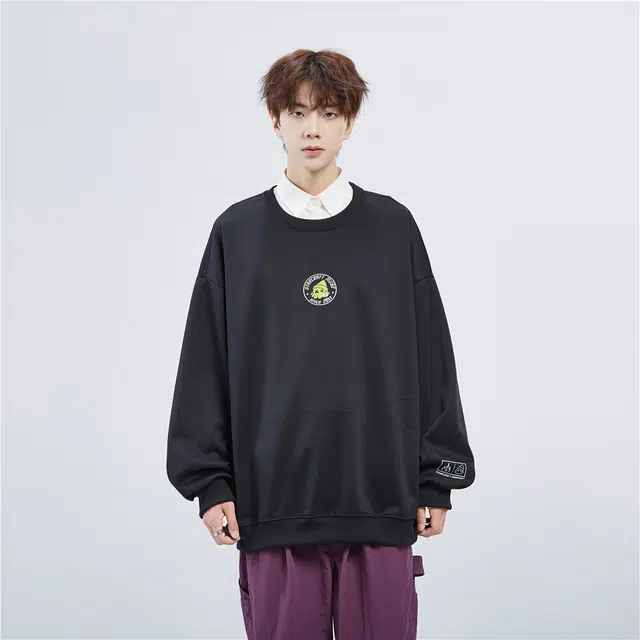 星际者 秋冬季保暖打底衫卡通章鱼图案字母印花卫衣 男女同款 加绒加厚可选
