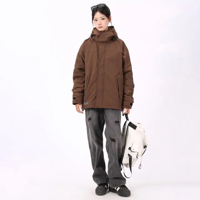 星际者 基础款加厚连帽宽松户外防风防寒保暖外套羽绒服 男女同款