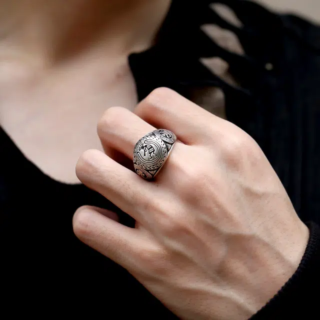 次世 民族风印第安人像 戒指 男款
