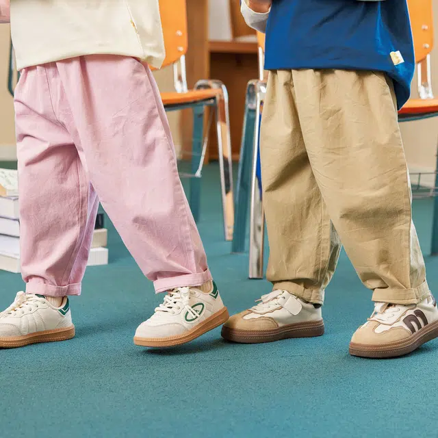 儿童 嘟嘟家 卡通刺绣纯色松紧腰宽松休闲婴幼儿长裤