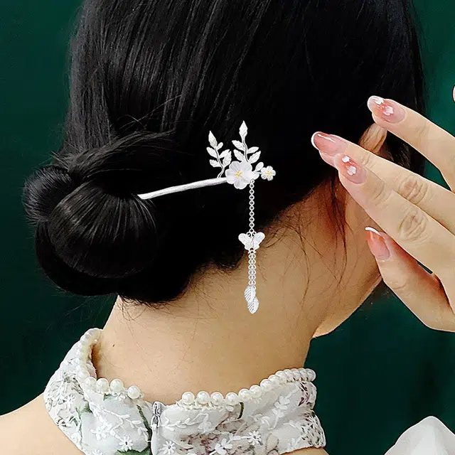 阡陌 蝶恋花流苏 新中式国风古风梅花簪子高级感步摇汉服马面裙气质轻奢国风国潮小众设计感  精致 发簪 女款