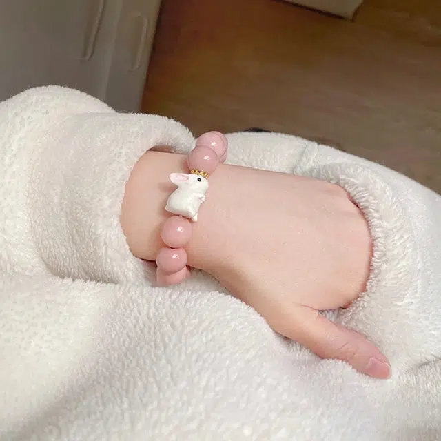阡陌 兔子 日韩甜美可爱兔子首饰 精致简约气质优雅 小众高级设计感 合金 手串 女款
