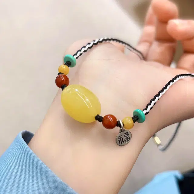 琳琯瑛 民族风国风枣珠 蜜蜡 玉石吊坠 女款