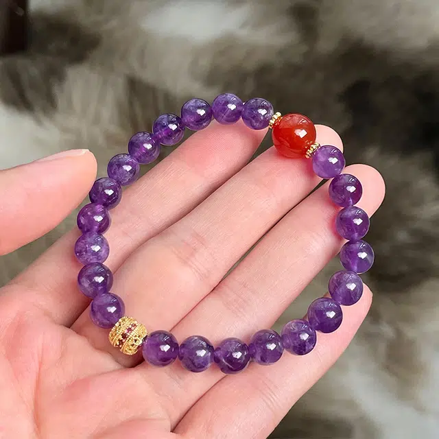 琳琯瑛 九紫离火天然 紫水晶 手串 女款
