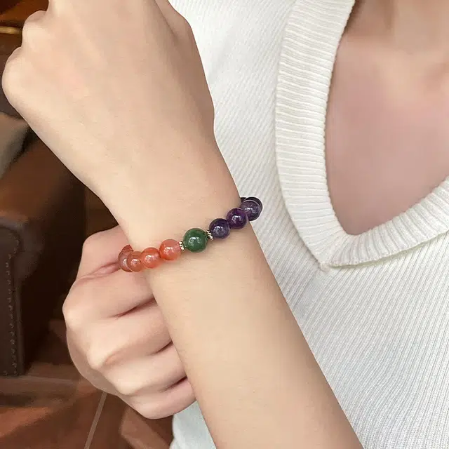 琳琯瑛 新中式国风小众设计高级感轻奢气质好运撞色 南红 手串 女款