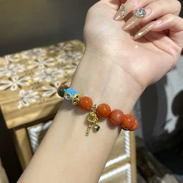 琳琯瑛 新中式国风小众设计高级感轻奢气质转经筒好运转运 南红 手串 女款