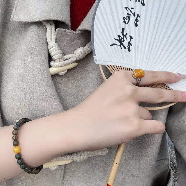 琳琯瑛 新中式国风 檀木 手串 男女同款情侣款 绿檀