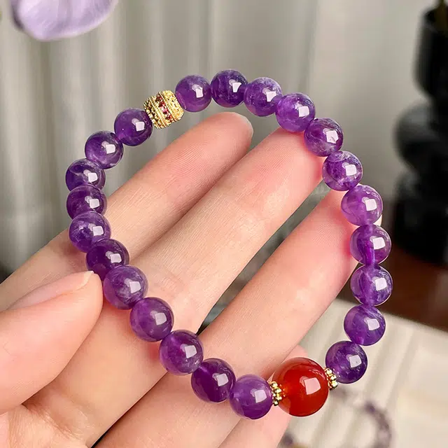 琳琯瑛 九紫离火天然 紫水晶 手串 女款