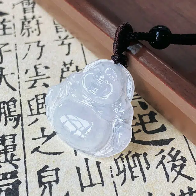 琳琯瑛 新中式国风笑佛 糯种 翡翠吊坠 女款
