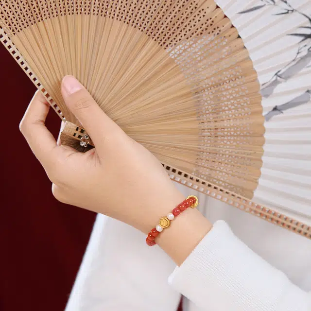 琳琯瑛 新中式国风气质小众设计款首饰守护神转运 南红 手串 女款
