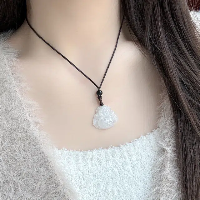 琳琯瑛 新中式国风笑佛 糯种 翡翠吊坠 女款