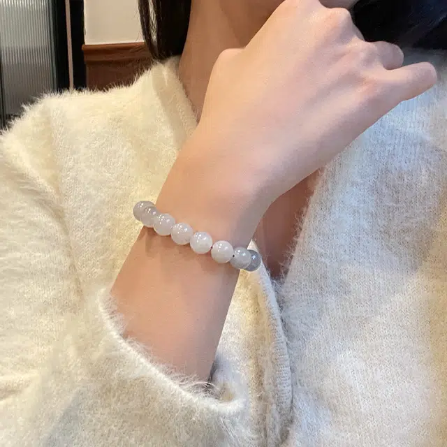 琳琯瑛 新中式国风小众设计高级感轻奢气质好运 和田玉手串 烟紫 女款