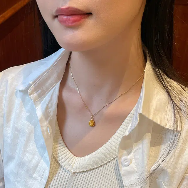 琳琯瑛 新中式国风小众设计 高级感轻奢气质佛公吊坠锁骨链 蜜蜡 项链 女款