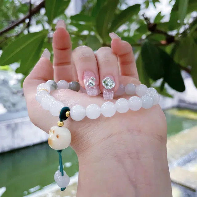 琳琯瑛 新中式国风简约猫爪 金丝玉 手串 女款
