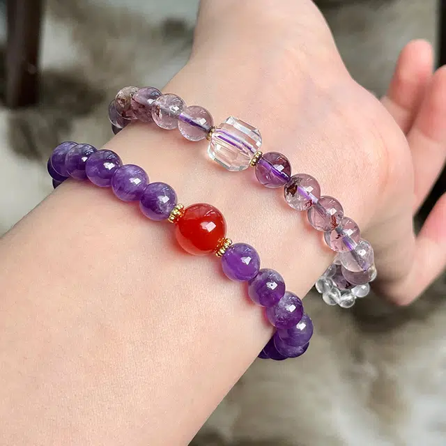 琳琯瑛 九紫离火天然 紫水晶 手串 女款