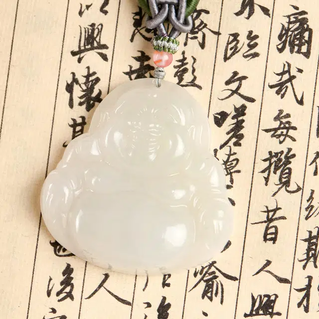 琳琯瑛 新中式国风气质大佛公 和田玉 吊坠 男款 白玉