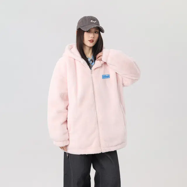 Qnxeey Basic Lamb Wool Jacket