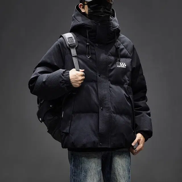 童先森 隐狼世家男冬季潮牌加厚保暖连帽面包服男士休闲外套羽绒服 男款