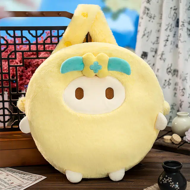 玩点无限 中秋圆月系列 桃源深处有人家 一轮月亮 毛绒包 可爱萌趣 玩偶周边