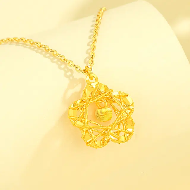 克拉太太 花丝樱花套链  浪漫少女心樱花轻奢 足金 一口价 黄金项链 女款
