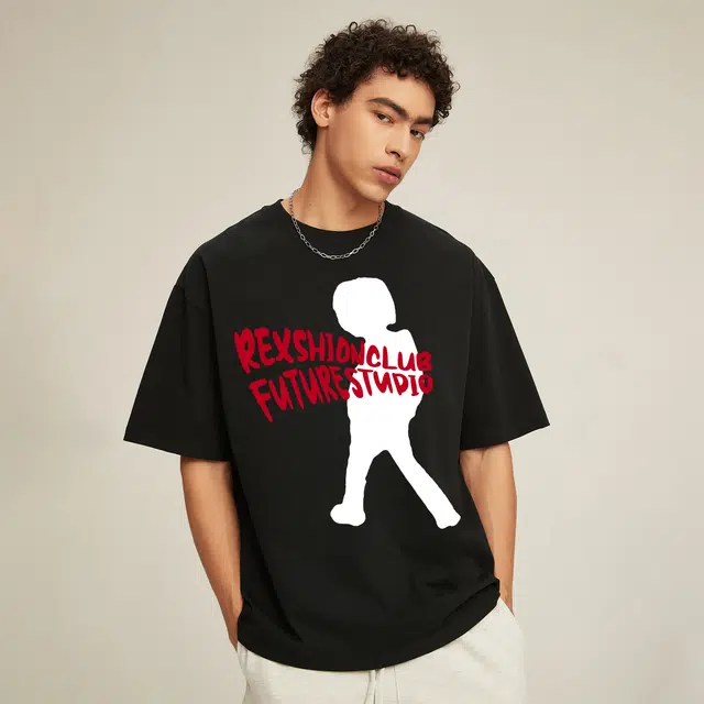 REXSHION Vintage Cartoon Logo T-Shirt