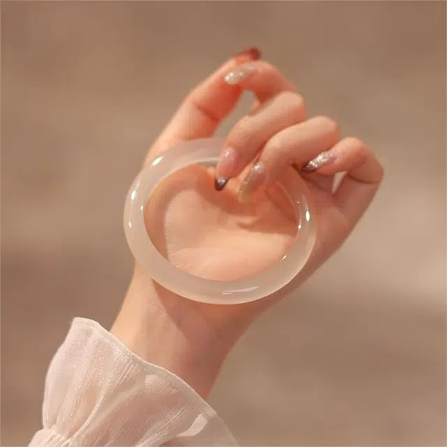 匠锁心玉 新中式 国潮国风 气质百搭 古风温婉 轻奢高级 水润 玉髓 玉石手镯 女款