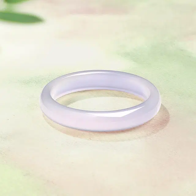 匠锁心玉 紫罗兰  水润 新中式 国潮国风 汉服复古 高级感 简约气质 古风温婉 玉髓 手镯 女款