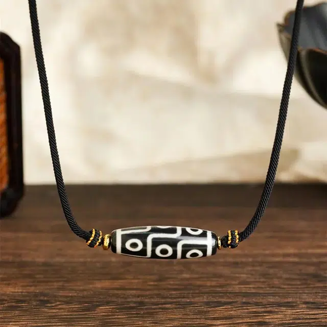 匠锁心玉 九眼天珠 藏式风格 新中式 国潮国风 原创设计 小众轻奢高级感 吉祥纳福 守护本命年#好运 玛瑙 项链 男女同款情侣款