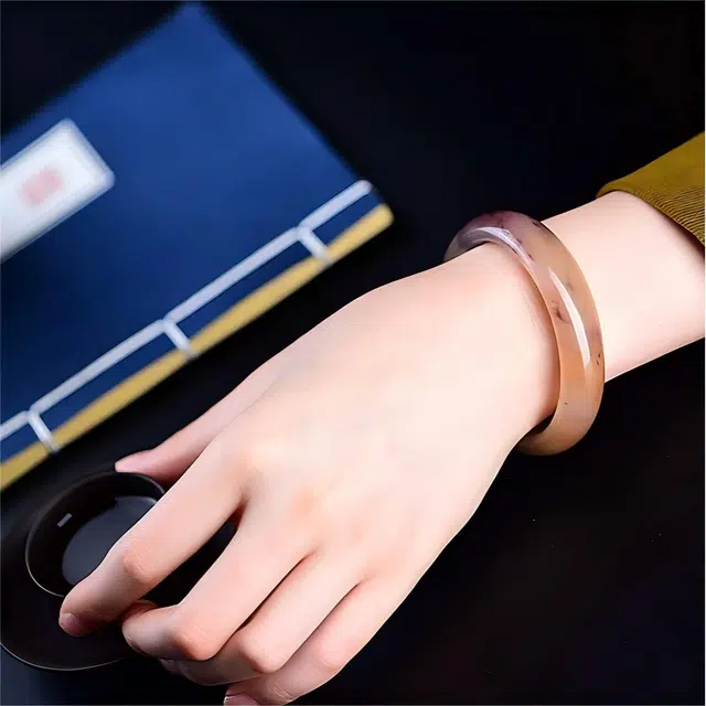 匠锁心玉 紫罗兰贵妃镯 五彩斑斓 新中式 国潮国风 复古 古风温婉 轻奢高级感 金丝玉 手镯 女款