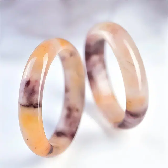 匠锁心玉 紫罗兰贵妃镯 五彩斑斓 新中式 国潮国风 复古 古风温婉 轻奢高级感 金丝玉 手镯 女款