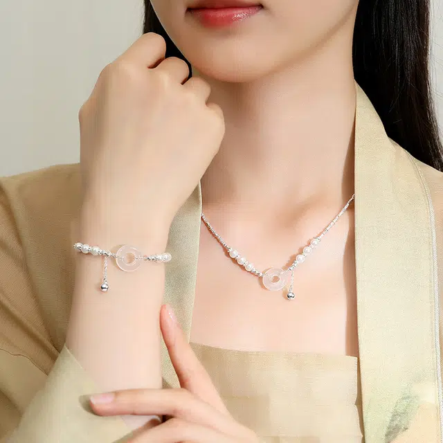 匠锁心玉 平安扣 新中式 国潮国风 高级感 轻奢  守护 玉髓 项链 女款