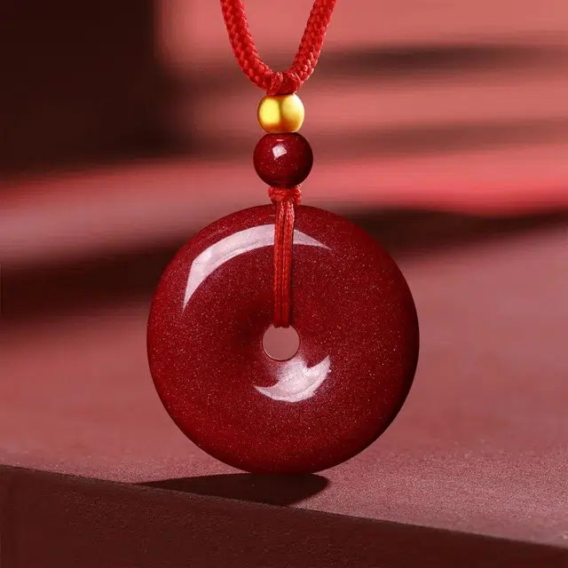 匠锁心玉 紫金砂平安扣 新中式 财源滚滚 寓意好 转运纳福招财 国潮国风 轻奢高级感 简约百搭设计#好运再造辰砂 朱砂 项链 男女同款情侣款