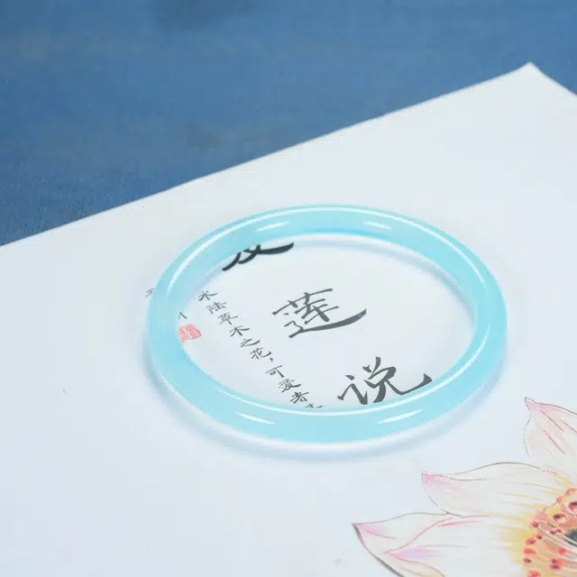 匠锁心玉 新中式古风温婉 轻奢高级 水润 国潮国风 气质 玉髓 玉石手镯 女款